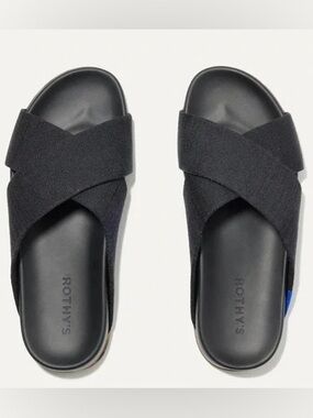 Rothy's Women's Black Crisscross Sandals